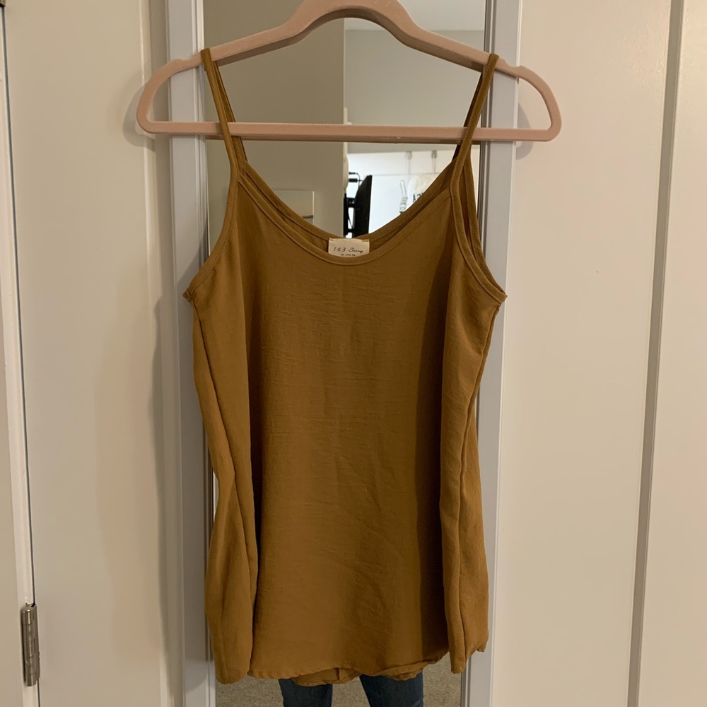 Golden yellow boutique tank top! Worn once!